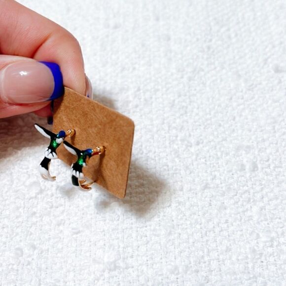 Bird stud earrings M200 - Picture 5 of 5